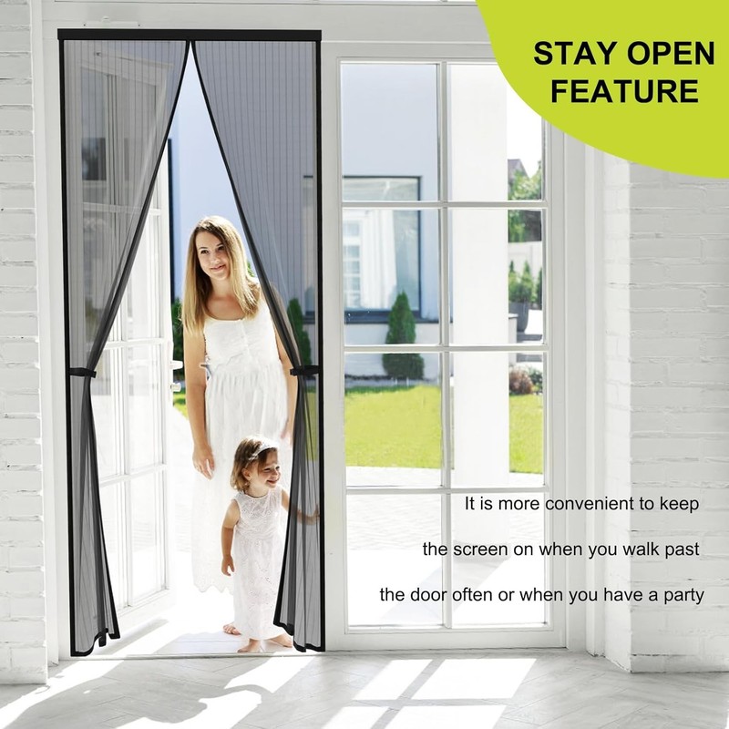 Magnetic Screen Door Fits Door Opening 36 x 82 In, Actual Screen Size 38 x 83 In gallery