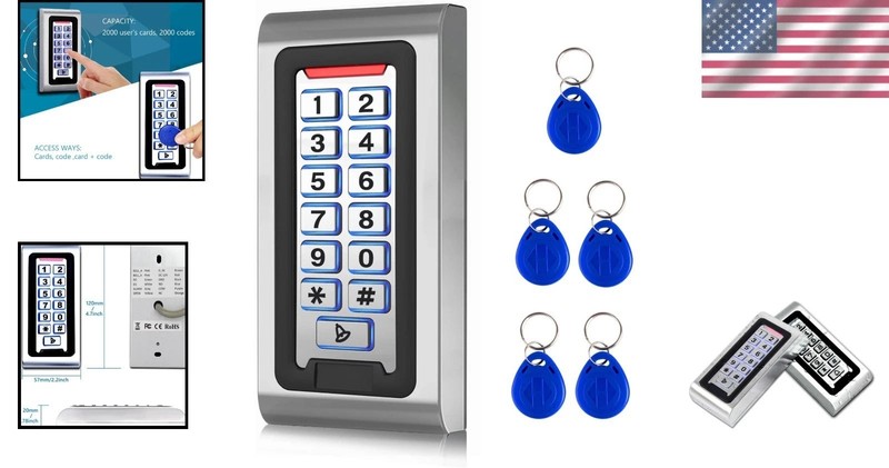 User-Friendly Weatherproof Access Control Keypad - 2000 Users & Bright Backlight gallery