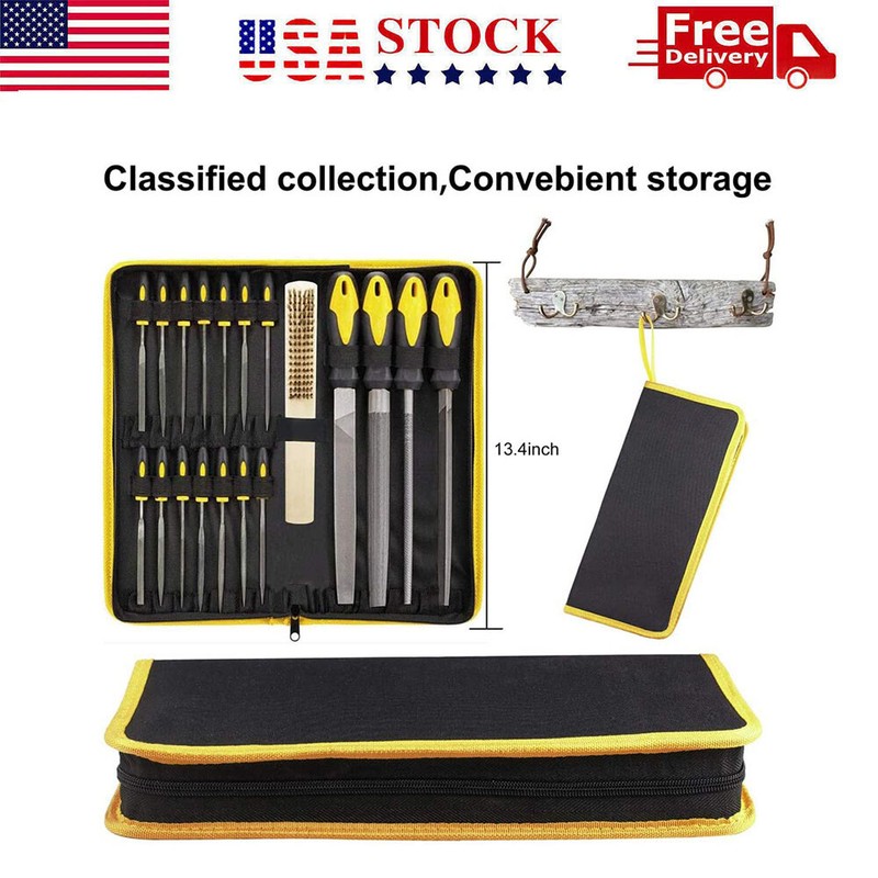 19Pcs Metal File Set with Carry Case Premium Grade Drop Forged Alloy Steel File gallery