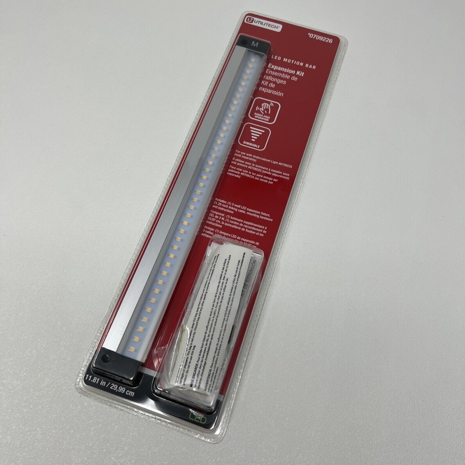 Utilitech 11.8-in Linkable Plug-in LED Motion Bar Under Cabinet *Expansion Kit* gallery