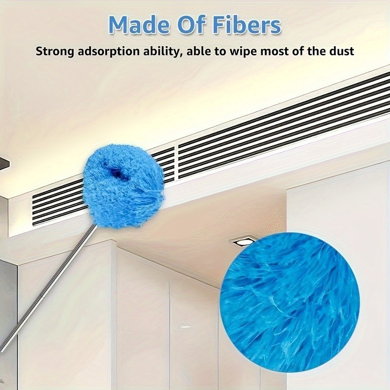 Extendable Ceiling Fan Duster – Detachable Washable Microfiber Brush (Household gallery