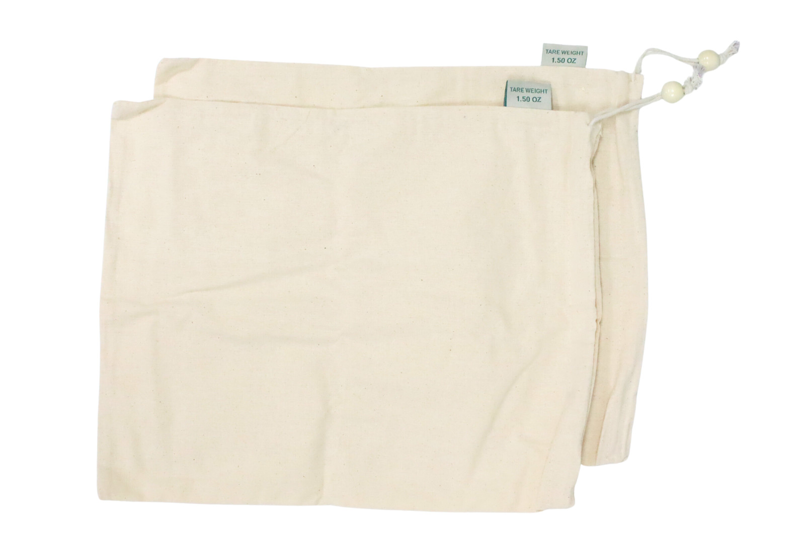 Reusable Muslin 100% Organic Cotton Produce Bags, Set of 6 plus Storage Bag gallery