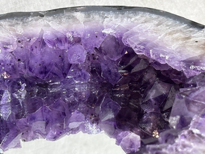 Amethyst Geode Crystal Wall Mirror Exceptional Color Quality 11 Pounds Gemstone gallery