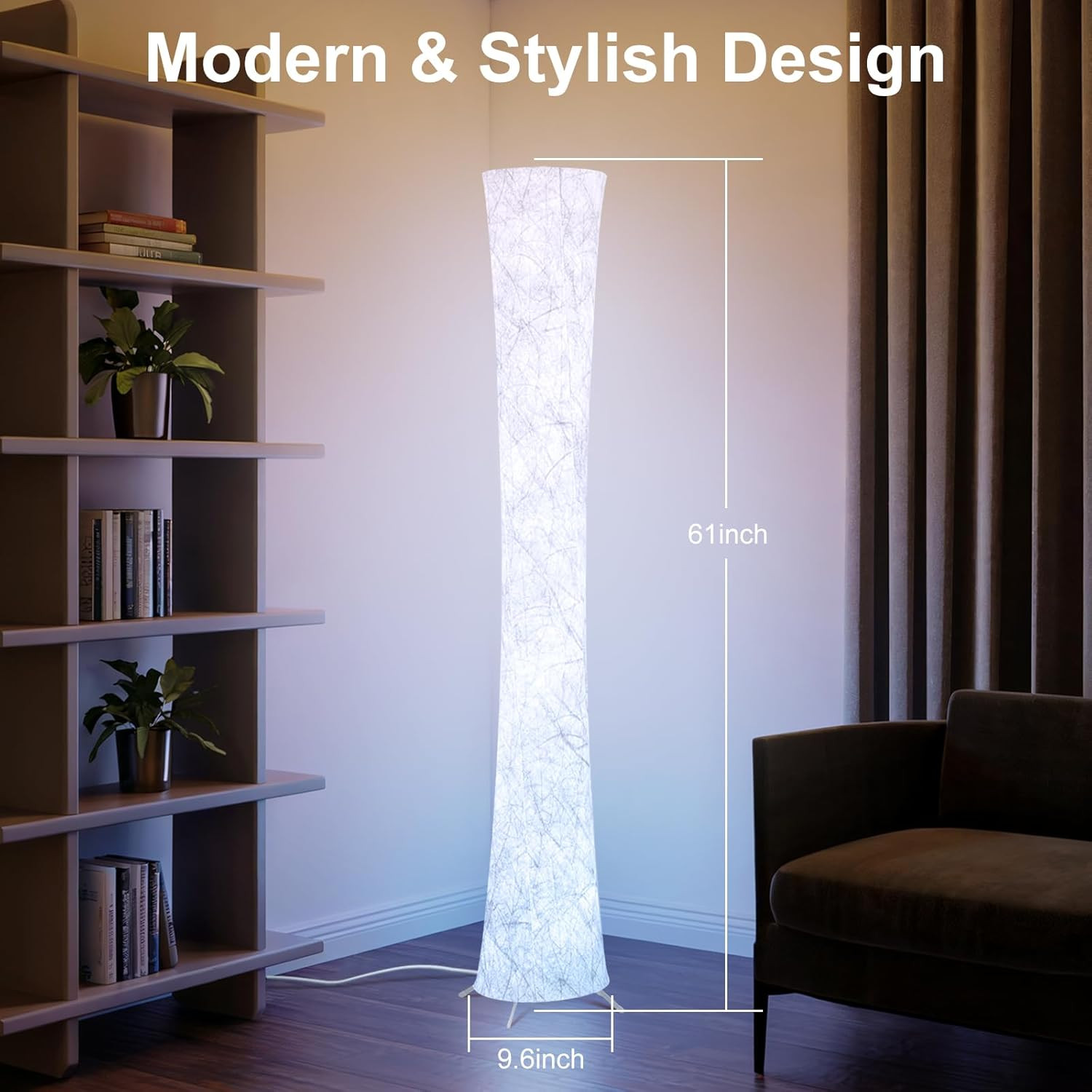 LED Floor Lamp for Living Room, 61'' Modern Floor Lamp with 3 Color Temperature gallery