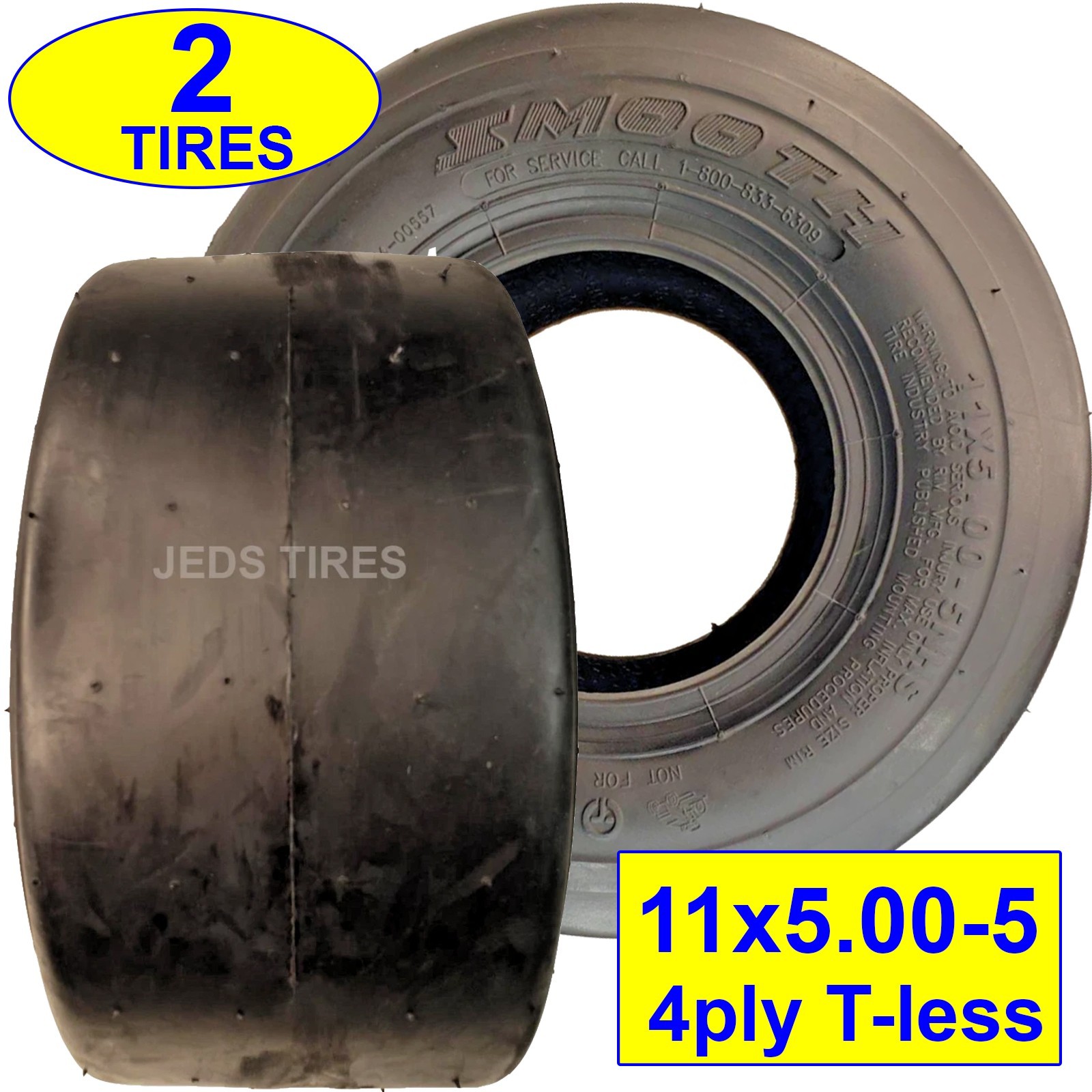 11x5.00-5 OTR Smooth Slick TIRE Zero turn mower 11x500-5 11/5.00-5 11/500-5 NHS gallery