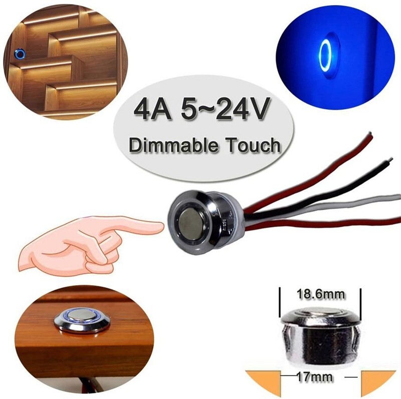 NEW! 12VDC Touch Switch + Dimmer Controller For LED Strip Light DC 5V -24V 2pcs gallery