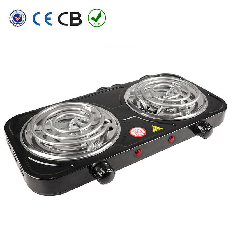 2000W Portable Kitchen Electric Double Burner Hot Plate Cooktop Cooking Stove gallery