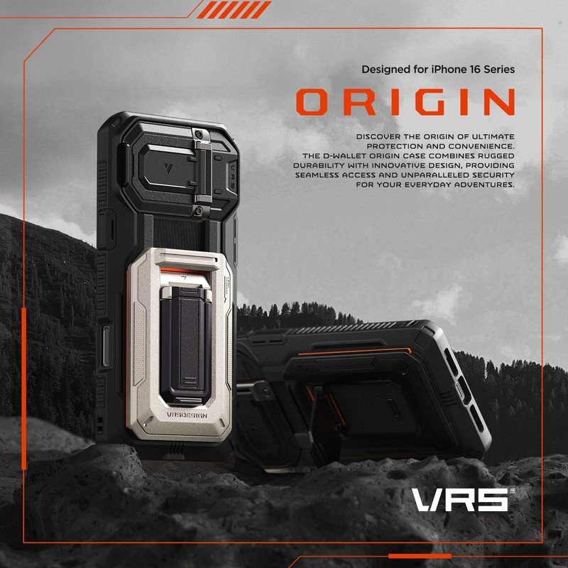 For iPhone 16 Series Case VRS Design [Origin] Semi Auto Card Wallet & Kickstand gallery
