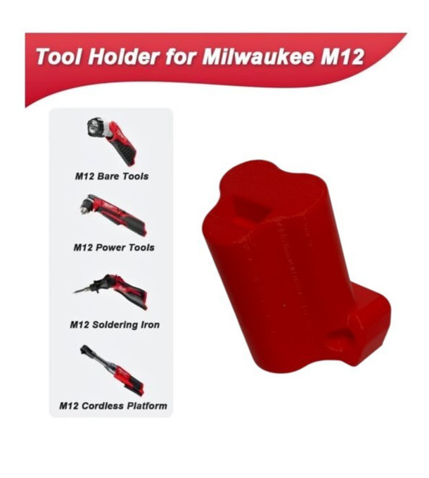 4 Packs PETG Plastic Wall Mount Drill Tool Hangers for Milwaukee M12 12V gallery