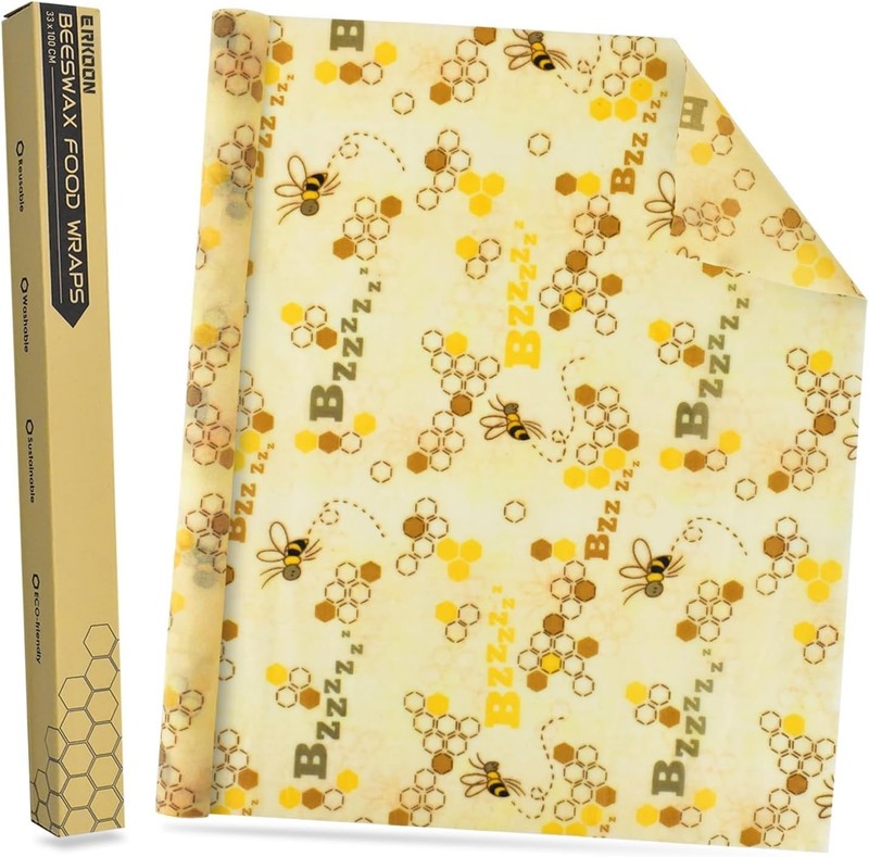 Versatile Beeswax Wraps 13x39'' Roll—Perfect for Sandwiches, Snacks & More gallery