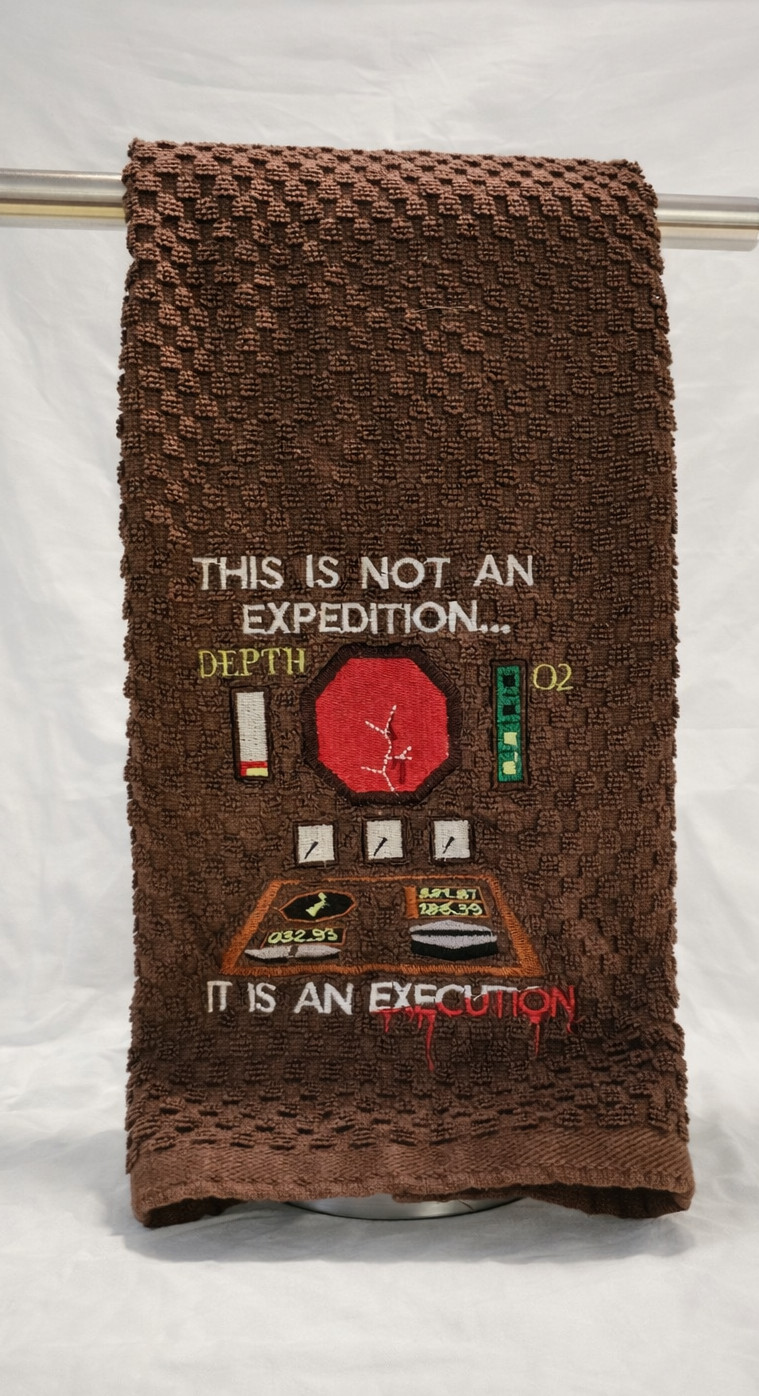Iron Lung Embroidered Kitchen Towel Glow in the dark Iron Lung Movie Fanart gallery
