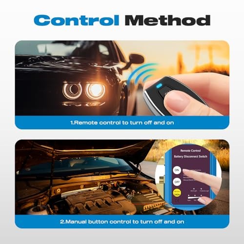 Kill Switch for Car, 12V 240A Remote Battery 240A Switch Flat Installation gallery