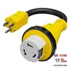 50 Amp to 15 Amp RV Adapter Plug – 12″ Dogbone, NEMA 5-15P to SS2 LC-DB-1550T gallery