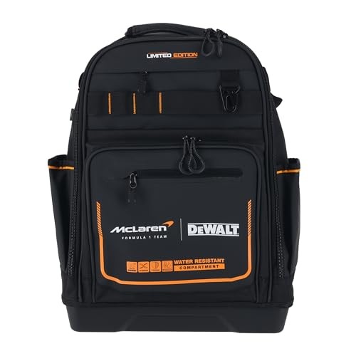 DEWALT McLaren Collab Backpack Tool Bag Waterproof Dustproof 43 Pockets New