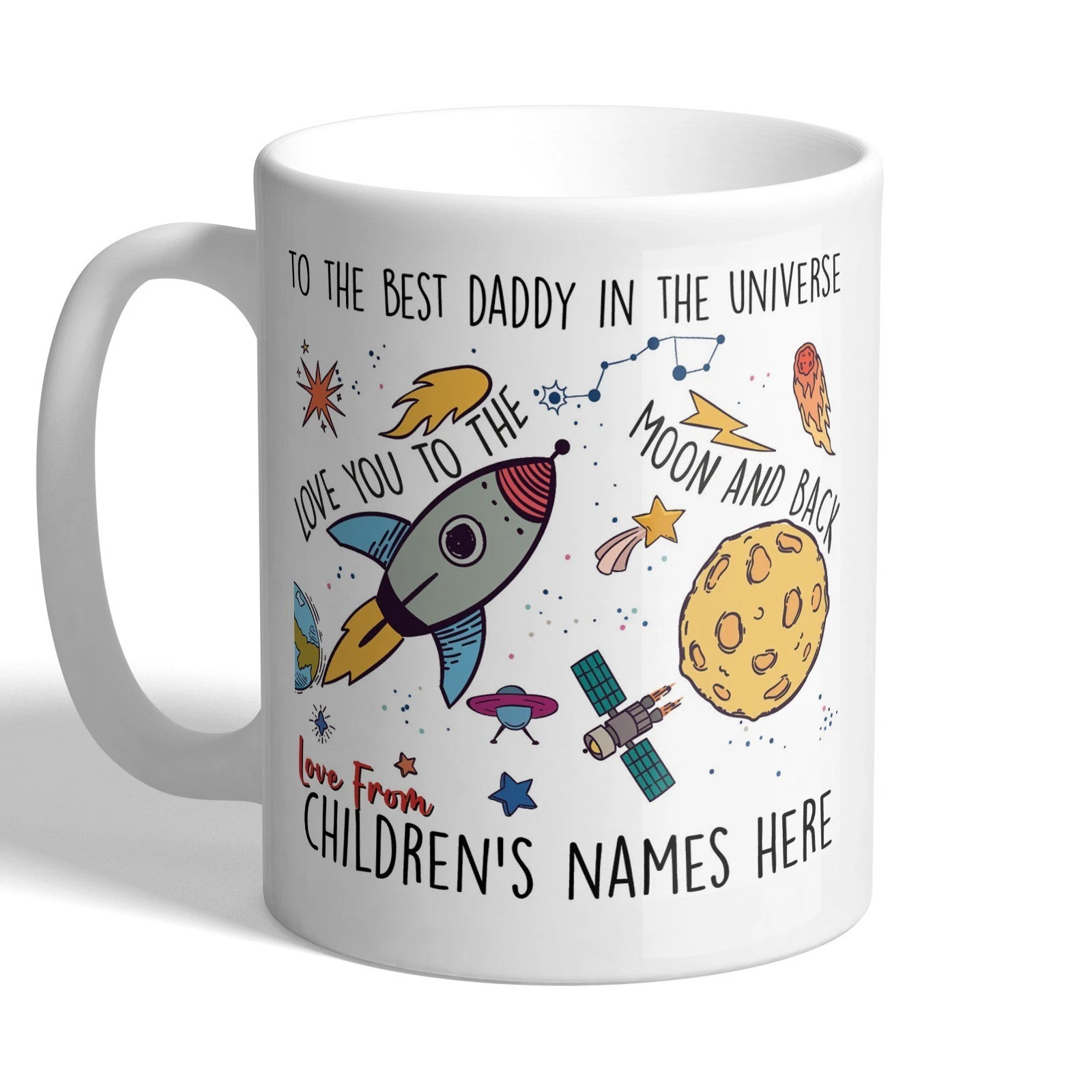 Personalised Best Daddy in the Universe Mug Custom Dad Coffee Cup Gift Mug FR gallery