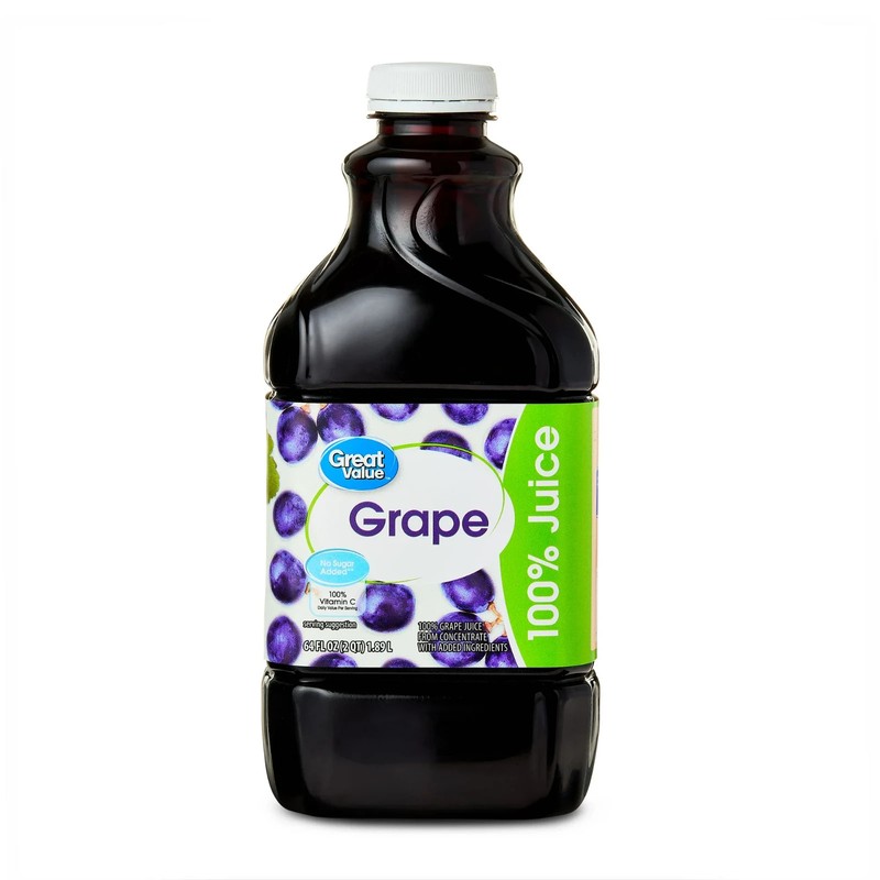 (2 pack) Great Value 100% Concord Grape Juice, 64 fl oz.. gallery