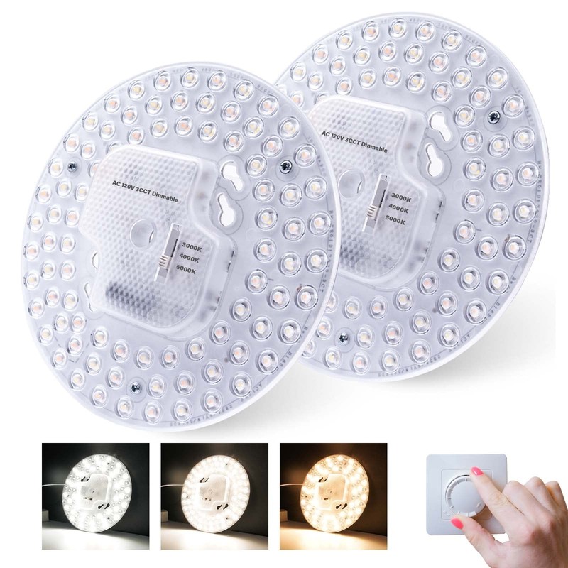 2Pack 36W LED Light Engine Retrofit Kit,6.69inch 3200LM 3CCT White gallery