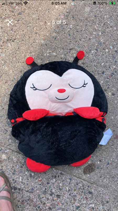 Happy Nappers Ladybug Pillow & Sleeping Bag 2-in-1 - Medium 54"x20" for Kids 3+ gallery