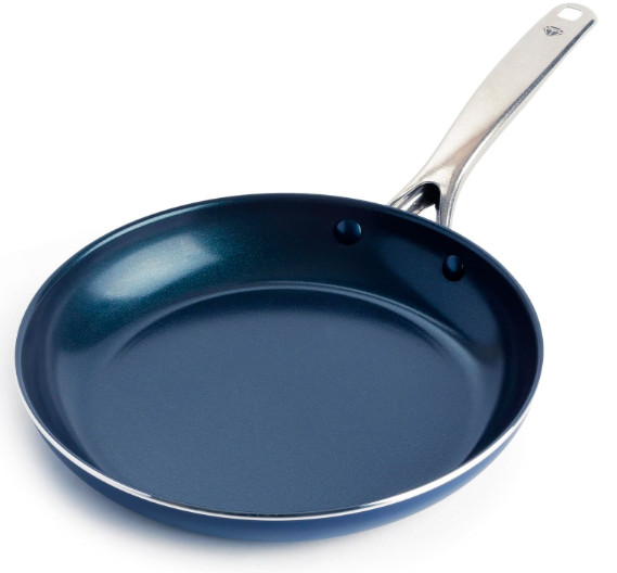 Ceramic Non Stick Frying Pan Diamond Infused Skillet Oven Safe Secure Grip 10 In gallery