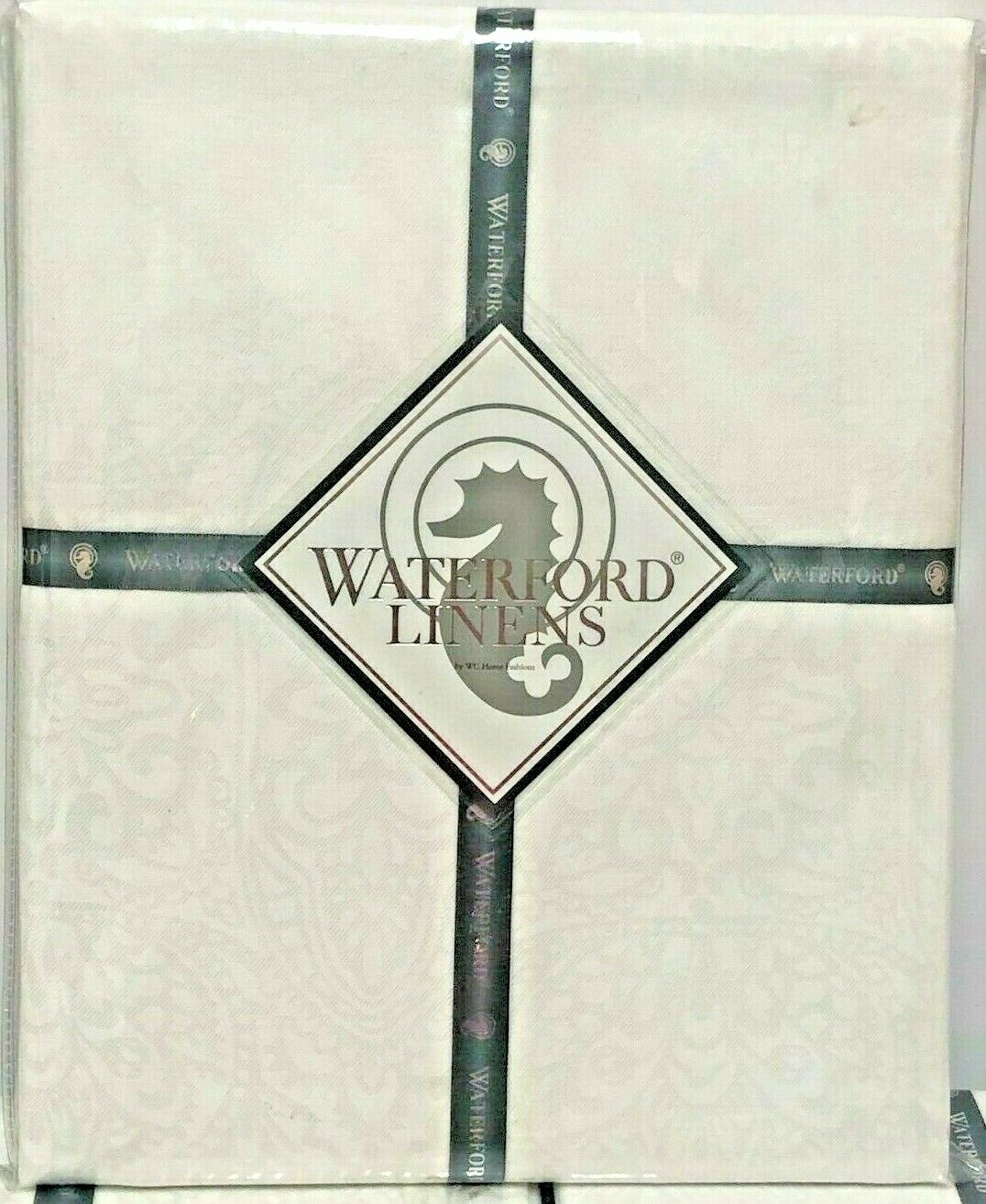 WATERFORD Linens Tablecloth Sarah Oblong - 70in x 126in White 10 to 12 Seat W gallery