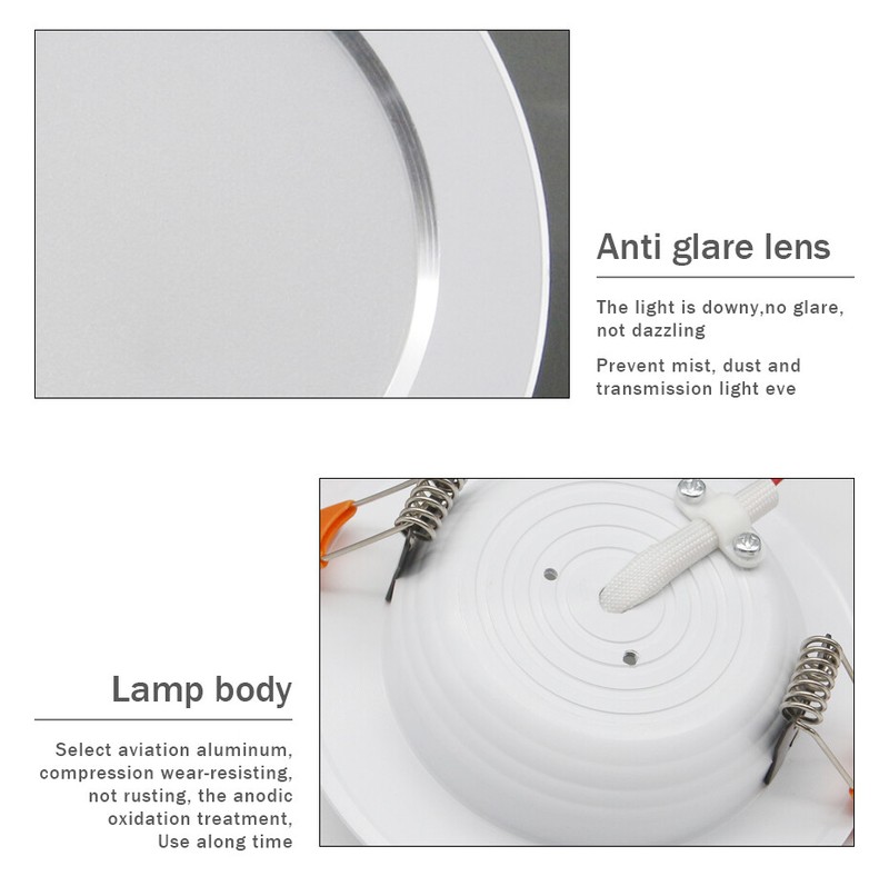 Dimmable Recessed Led Ceiling Down Light Lamp Spotlight 7/9/12/15/25W 110V-240V gallery