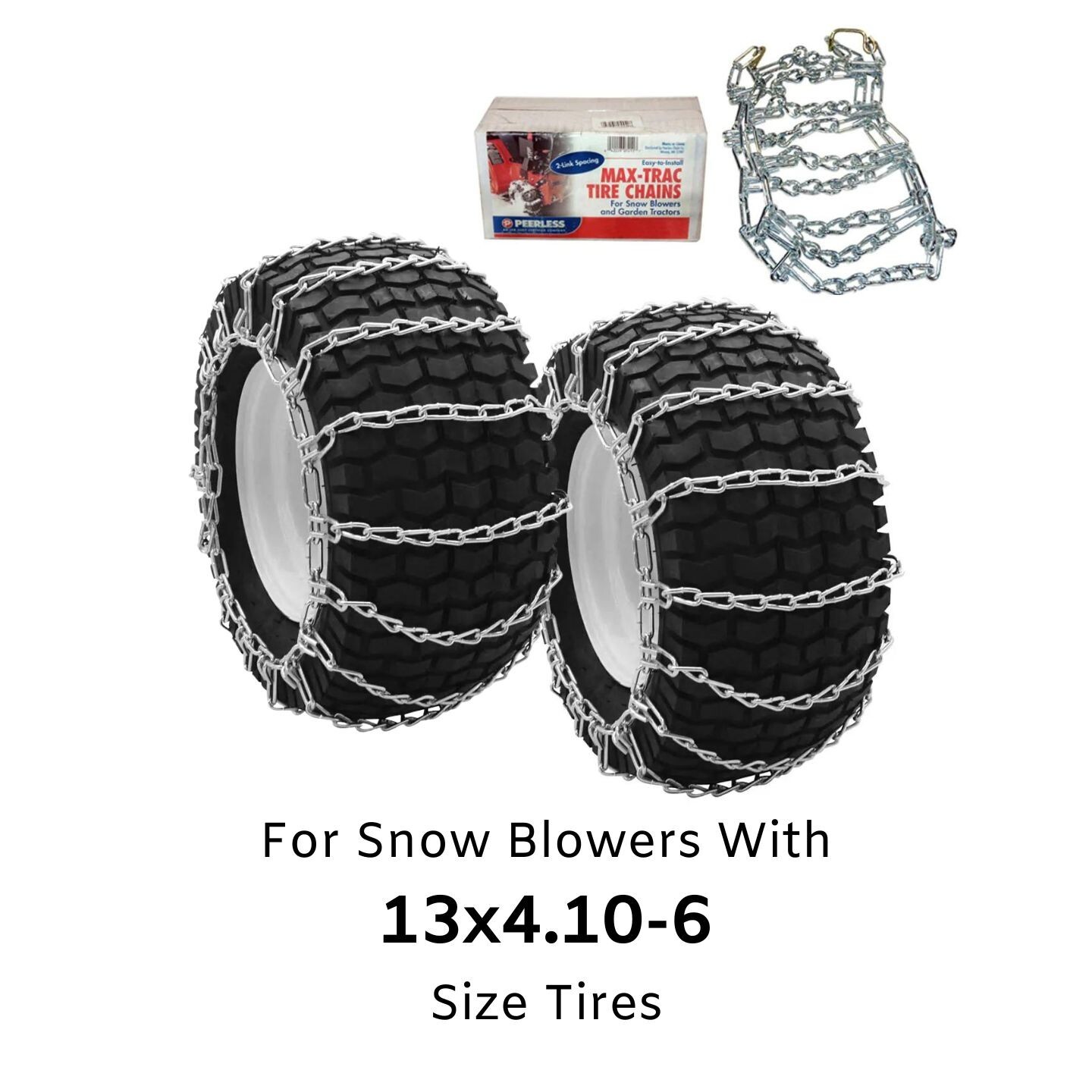 Tire Chains For 13x4.10-6 Size Tires (Sold in Pairs) For Snow Blowers (Ariens) gallery