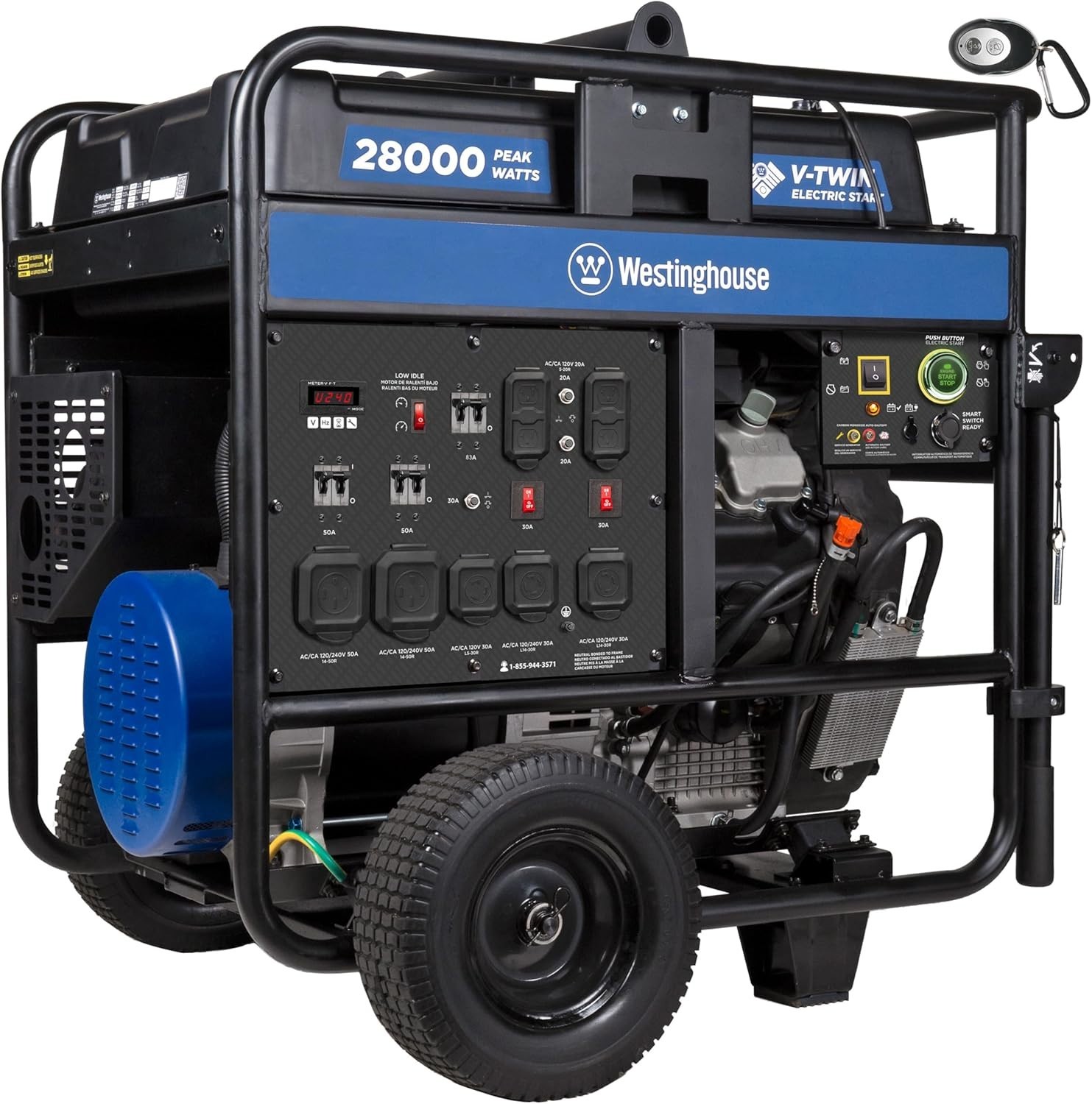 Westinghouse 28,000-W Portable RV Ready Gas Generator, Remote Start, CO Sensor gallery