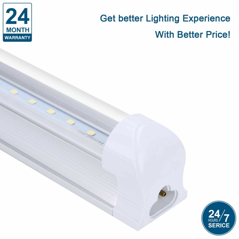 4PCS/Pack T8 Integrated 2FT 3FT 4FT 5FT 6FT 8FT Linkable LED Shop Light Fixture gallery