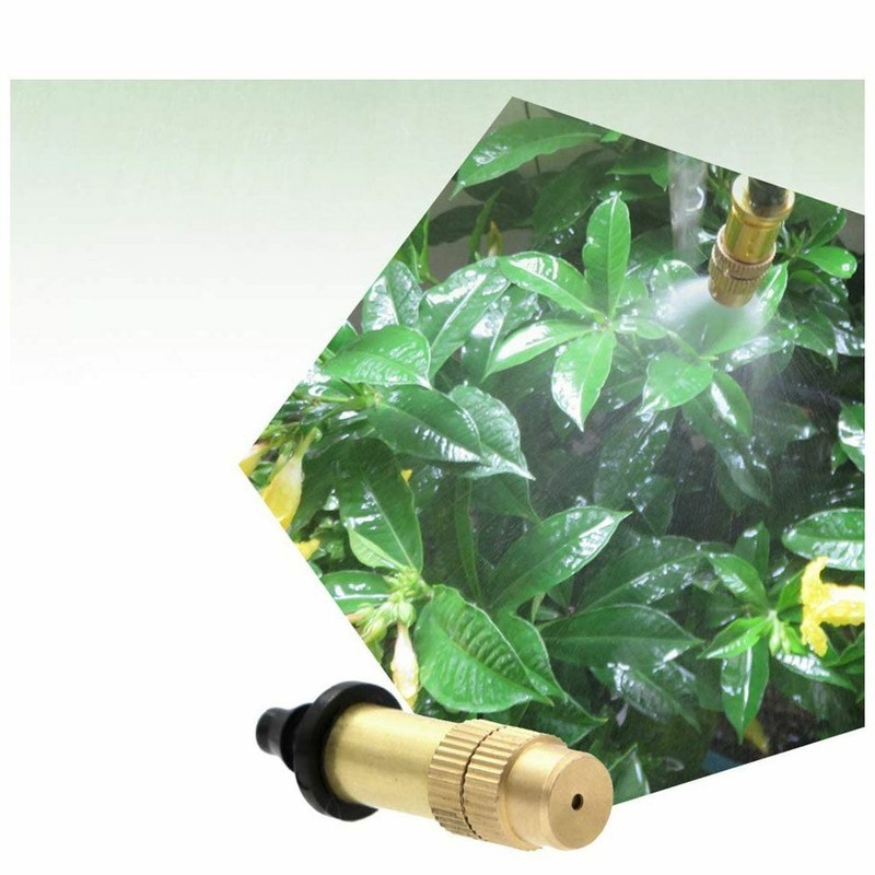 30X Adjustable Copper Spray Nozzle Garden Patio Water Mister Air Misting Cooling gallery