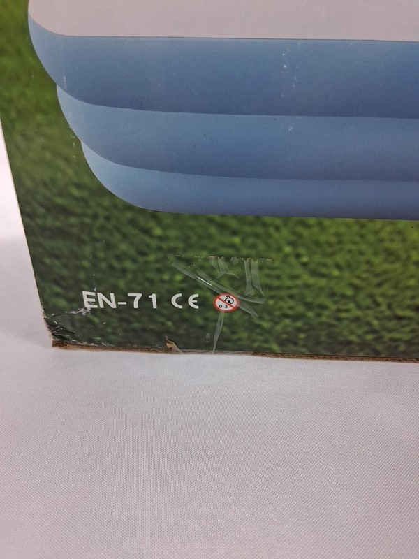 10FT x 6FT x 24IN Rectangular Inflatable Family Pool 3-Ring PVC NEW Sealed gallery