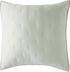 Recycled Polyester & Cotton Blend Quilted Sham Large Euro 80×80 cm Pale Sage