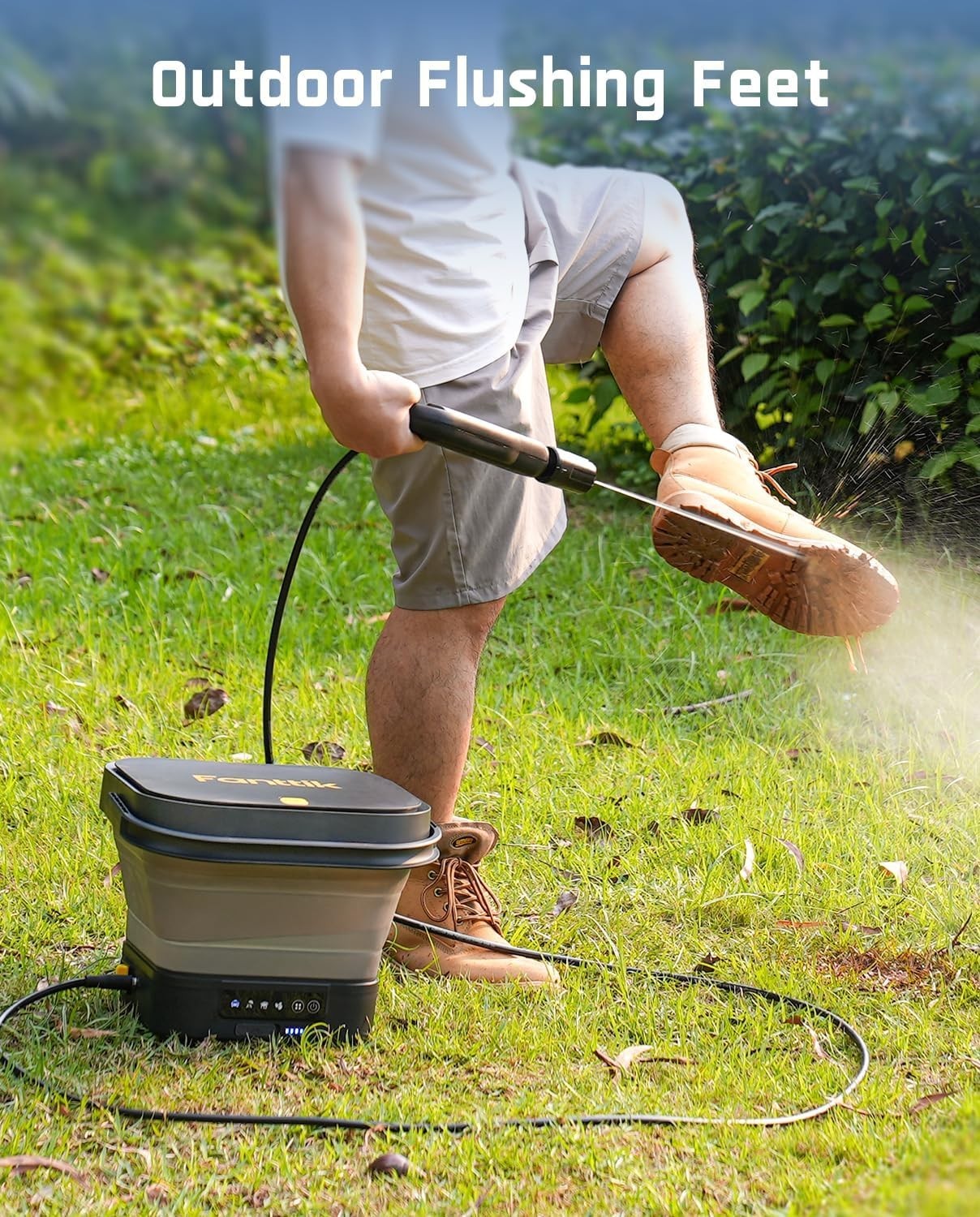 Fanttik NB8 Fold Cordless Electric Pressure Washer w/3.2Gal Tank, 5-in-1 Nozzle, gallery