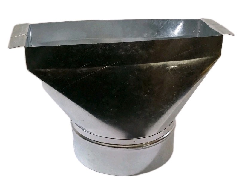 6" Aluminum Rectangular To Round Duct Vent Range Hood Universal Microwave Vent gallery