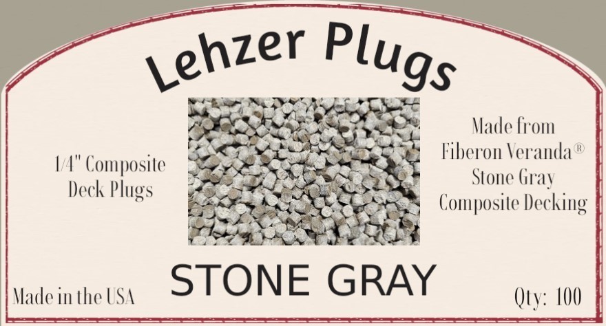 Stone Gray - 1/4" Fiberon Veranda Stone Gray Plugs for Composite Decking gallery
