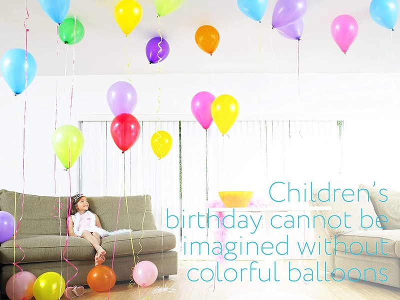 Dusico® Balloons Rainbow Set (100 Pcs) 12 Inches, Assorted Bright Colors-1Pack gallery