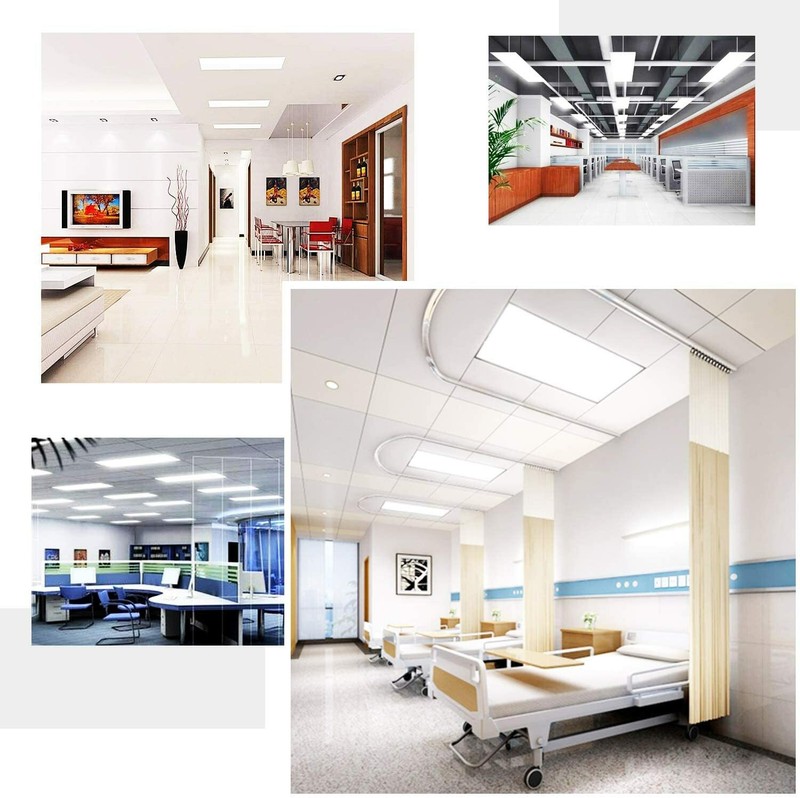2x4 LED Flat Panel Recessed Light 7800LM 5000K Dimmable Drop Ceiling Lights gallery