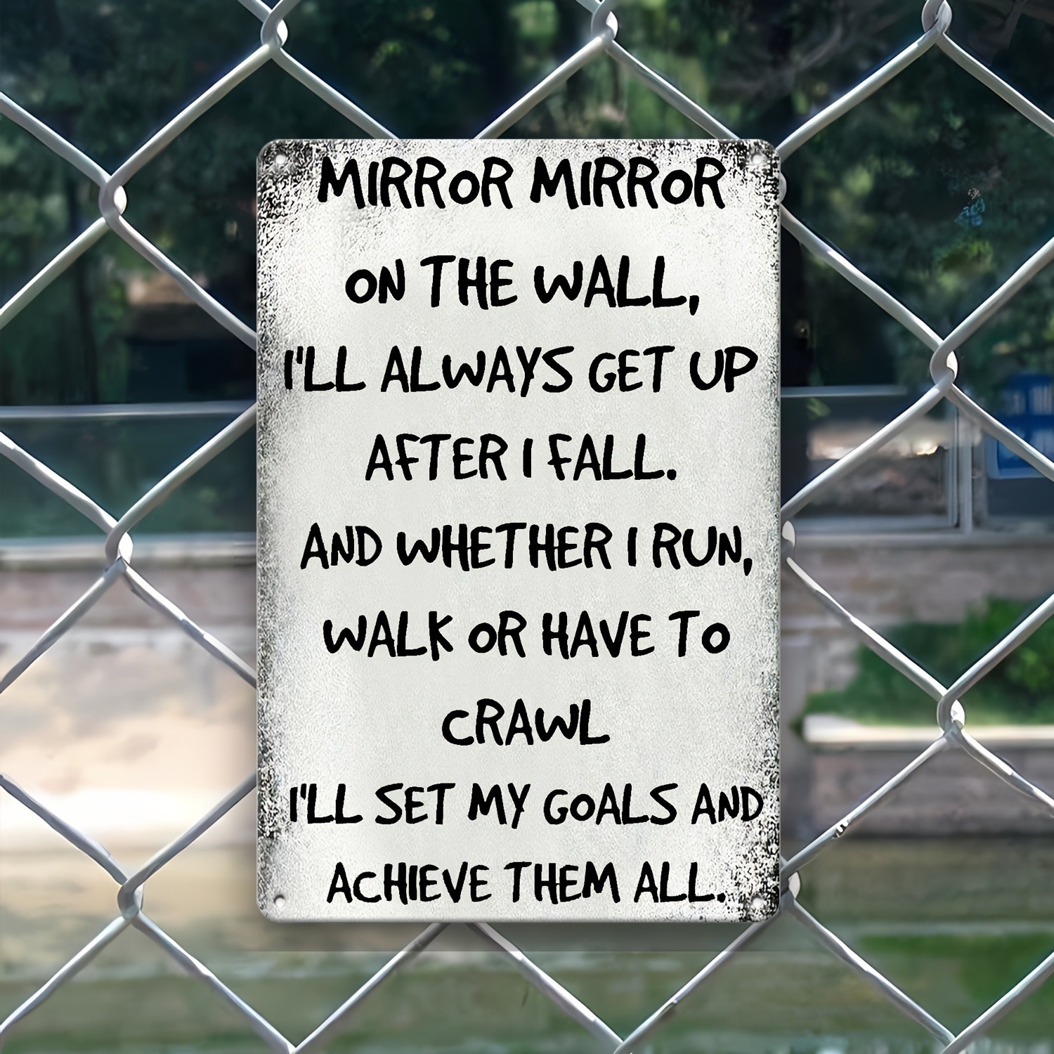 Mirror Mirror On The Wall Motivational Vintage Metal Sign Wall Art Decoration gallery