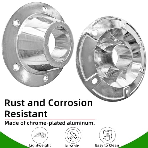 2 Pack RV Table Base Mount - 2 1/8 inch Aluminum Pedestal Table Base Flange - gallery