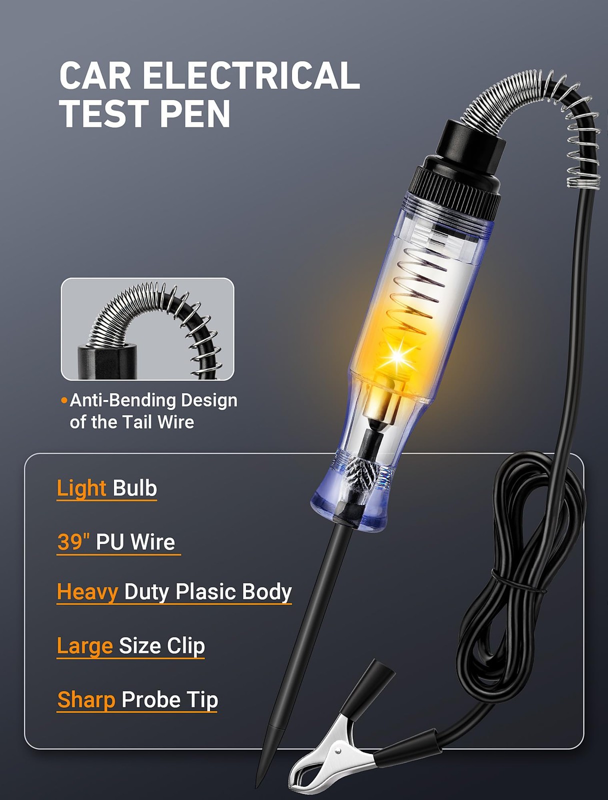 Test Light Automotive, Circuit Tester 6V-12V-24V DC Car Electrical Test Pen w... gallery