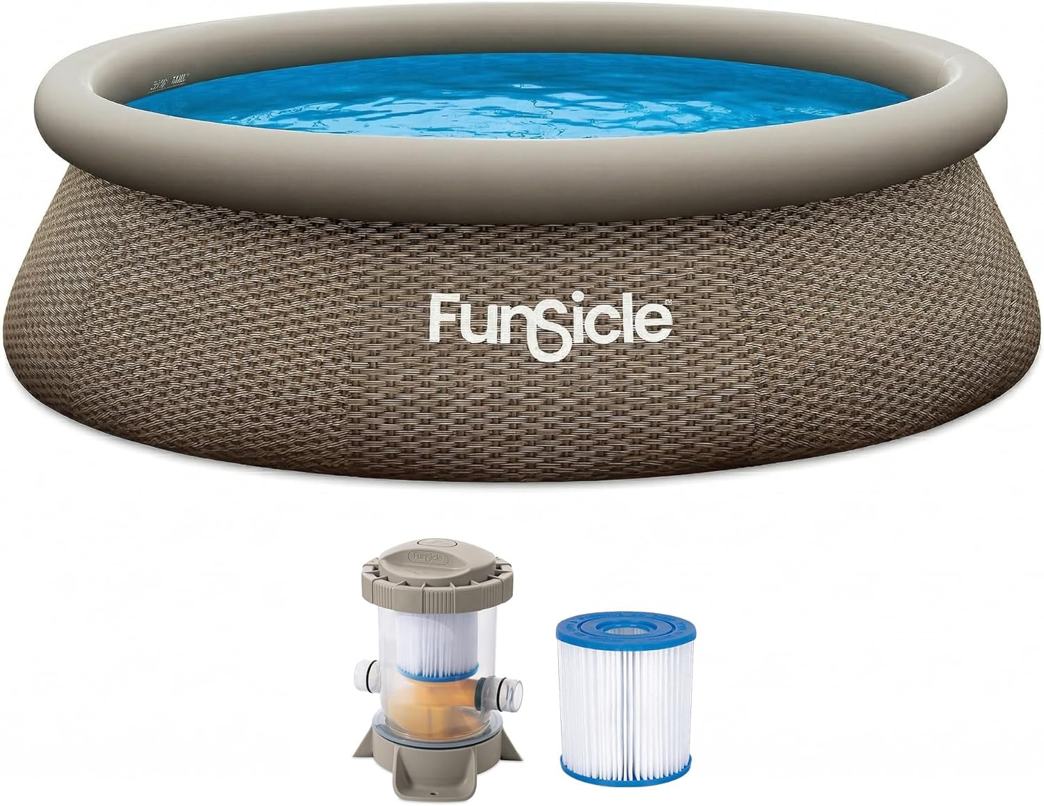 Quickset Designer 10' X 30" round above Ground Swimming Pool, with Filtraboost 4 gallery
