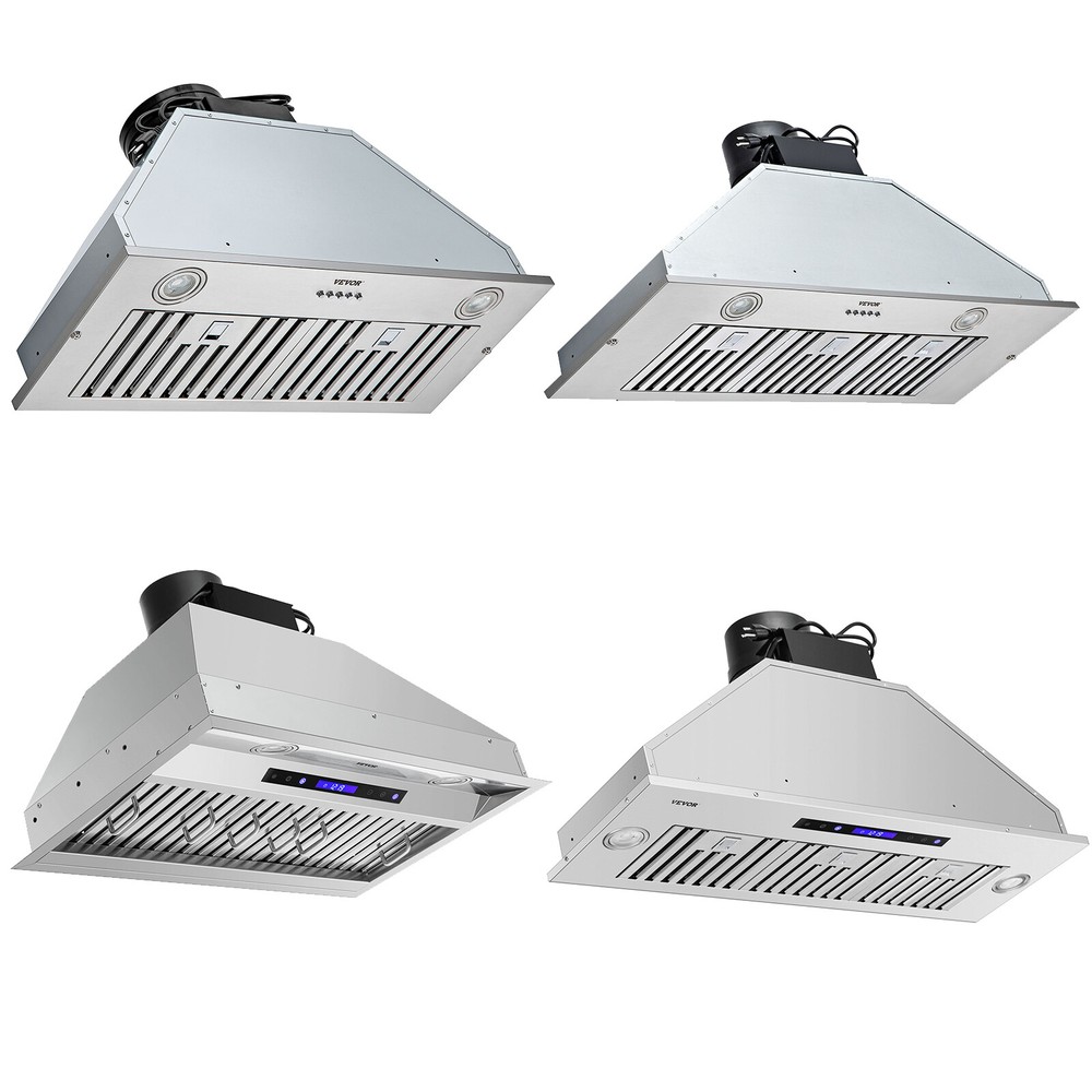 VEVOR Built-in Range Hood 30/36in Insert Vent Hood 800/900CFM Kitchen Stove LEDs