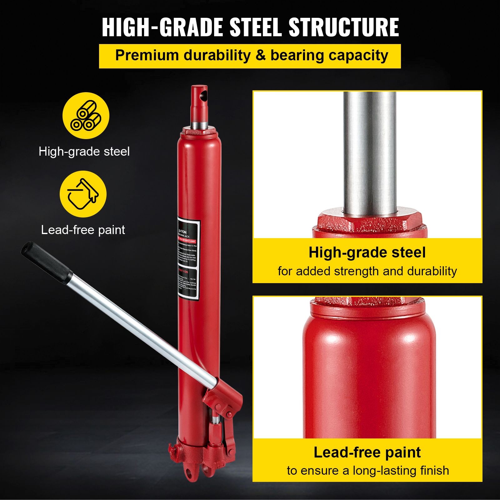 3 Ton Hydraulic Long Ram Jack for Engine Lifts and Garage Cranes gallery