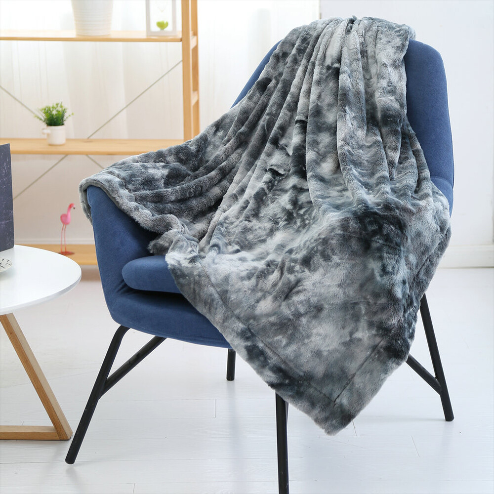 Faux Fur Fleece Throw Super Soft Blanket Cozy Plush Fuzzy Shaggy for Couch Sofa gallery