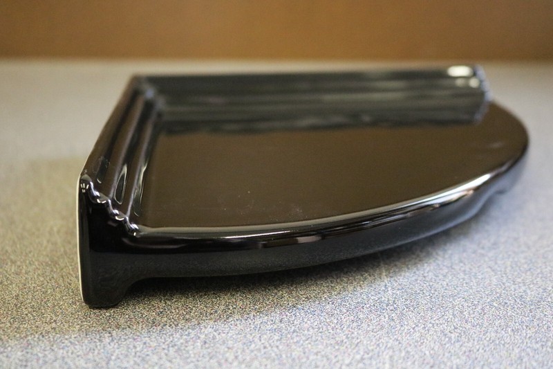 ACP Flat-Back Ceramic *Glossy Black* Reversible Corner Shower Shelf gallery