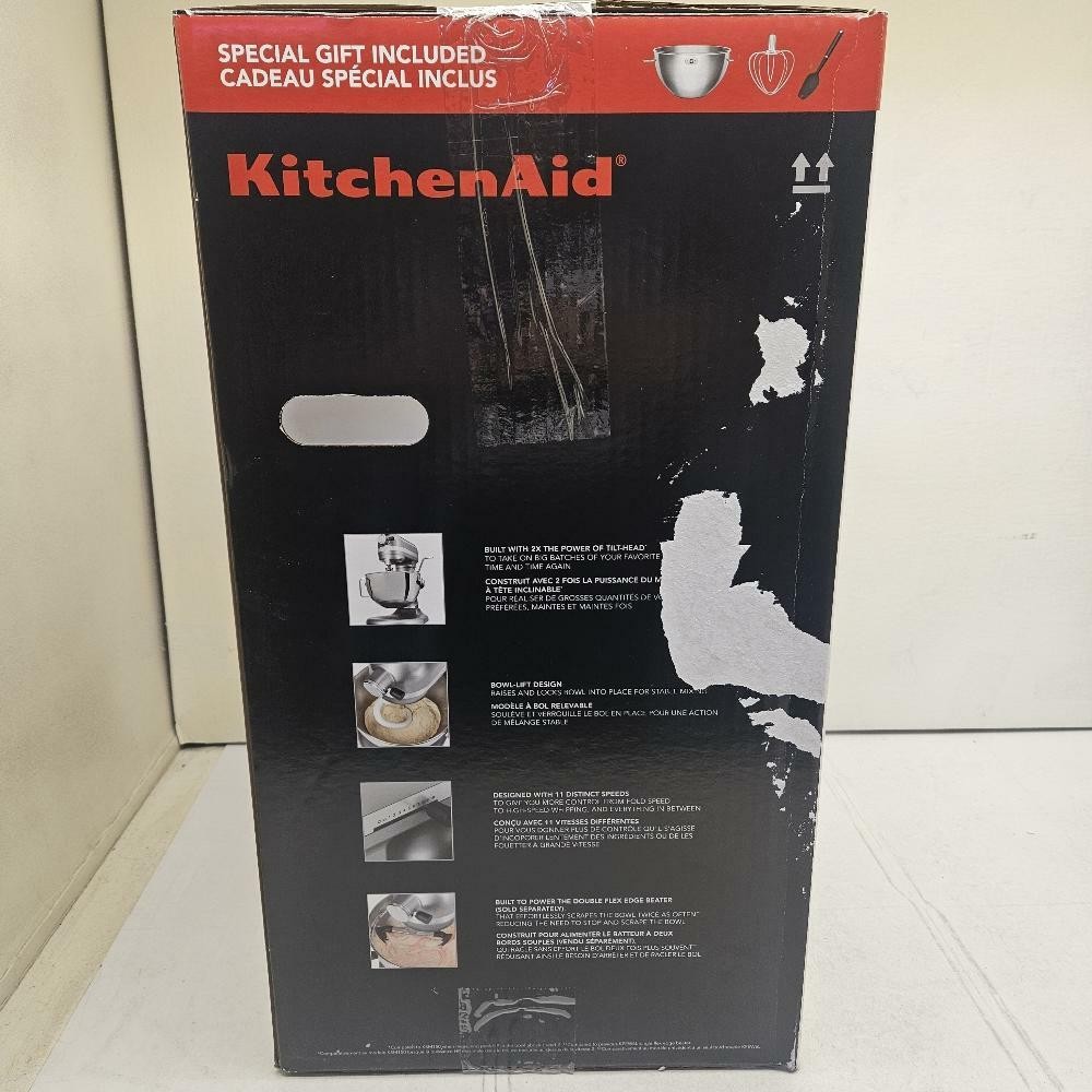 KitchenAid KSM55SJSXER 5.5 Quart Lift Stand Mixer Empire Red Open Box gallery