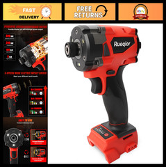 Cordless 1/4″ Impact Driver, 220 Ft-lbs Brushless, 3-Speed, Lightweight, 18V Bat