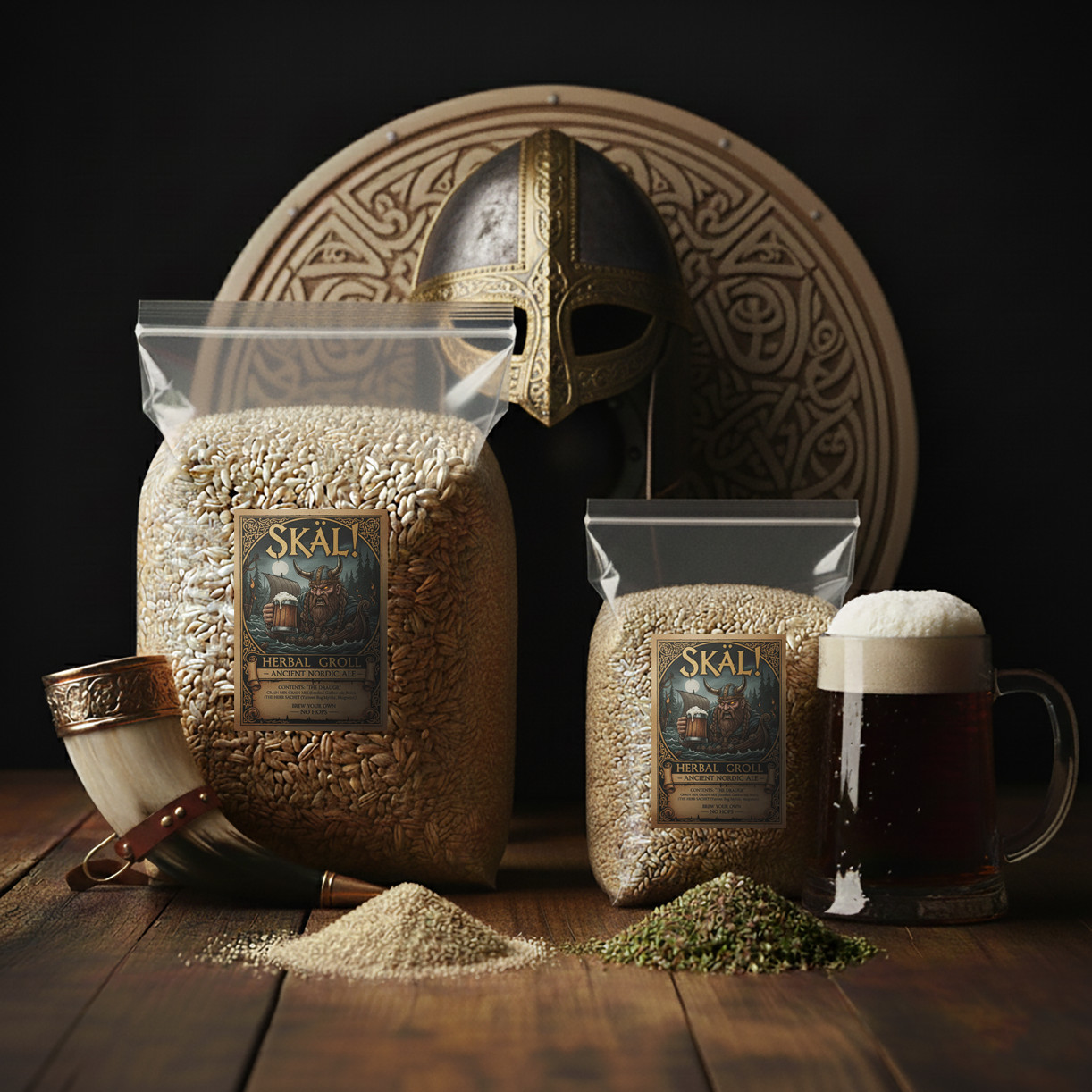 Viking Ale Brew Kit - Home Brew - Beer Brewing Kit - Herbs Grains Yeast - USA gallery