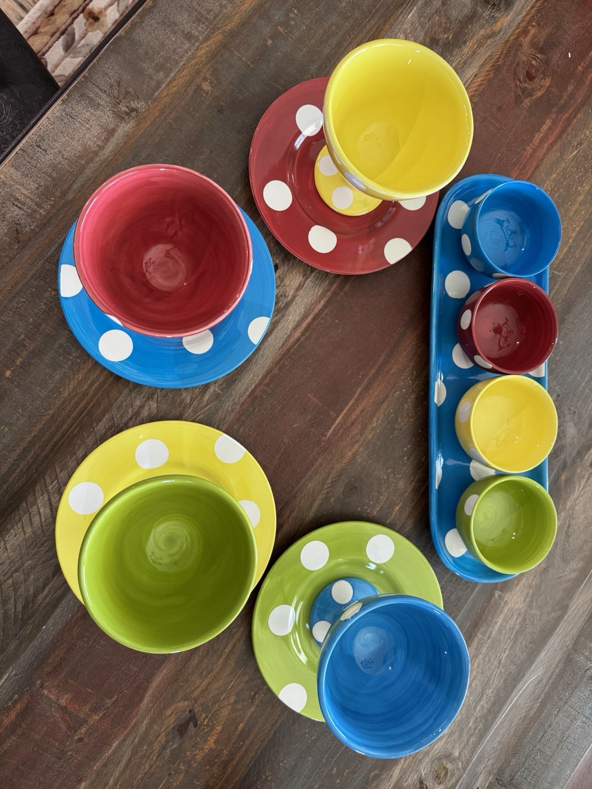 BUNGALOW POLKA DOT Home Essentials & Beyond 13 pieces dishes ice cream bowls gallery