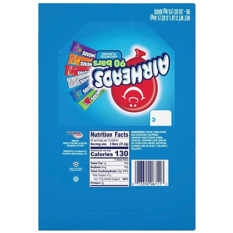 AirHeads Variety Pack 90 Count Assorted Flavors 0.55 oz Bulk Candy gallery