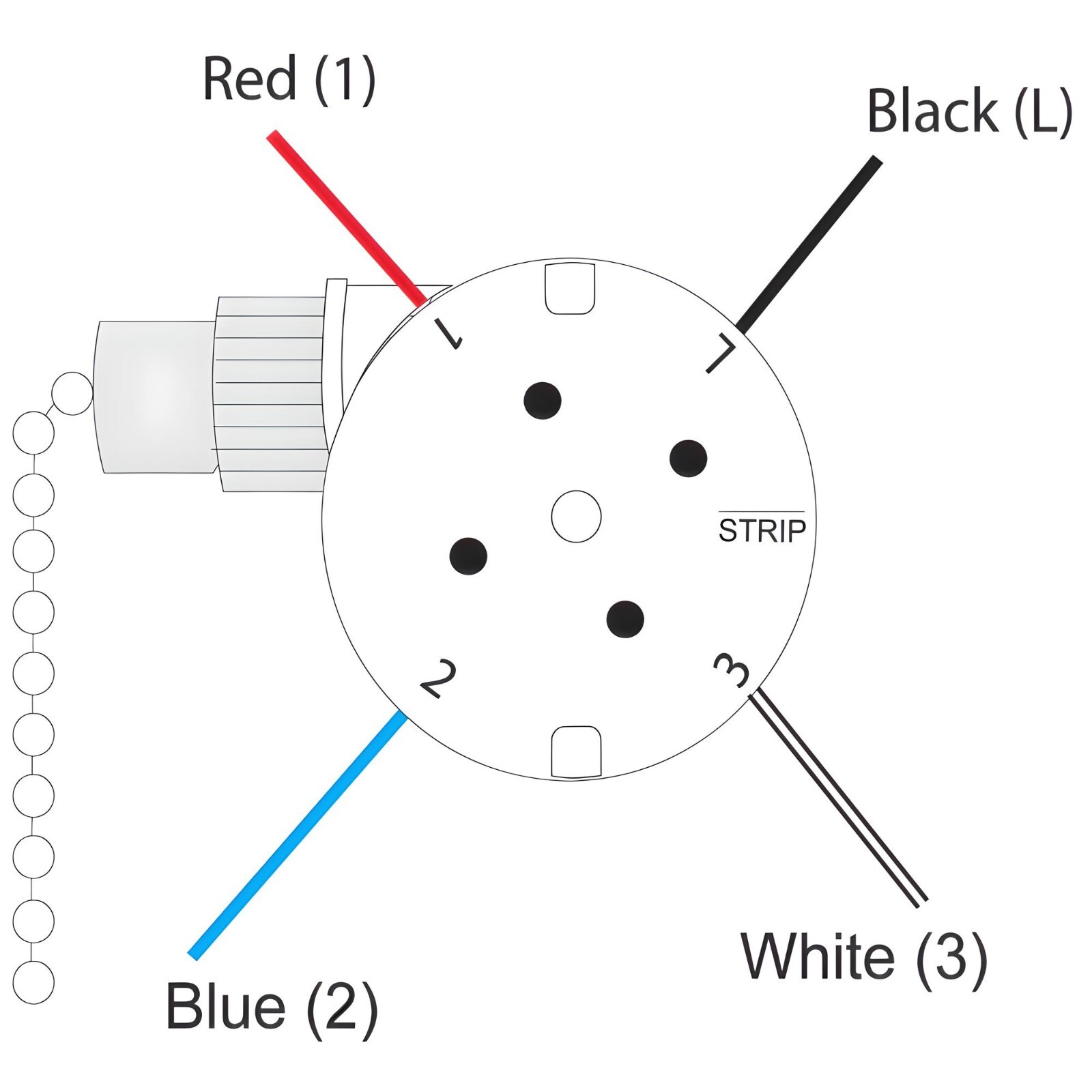 Zing Ear ZE-208S 3 Speed 4 Wire Ceiling Fan Pull Chain Switch 6A 125VAC - Bronze gallery